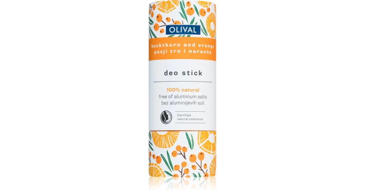 Olival Natural Frangola e arancia deodorante solido senza sali di alluminio 40 g
