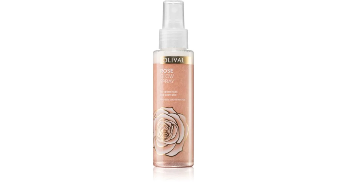Olival Rose spray illuminante per viso e corpo con glitter 100 ml