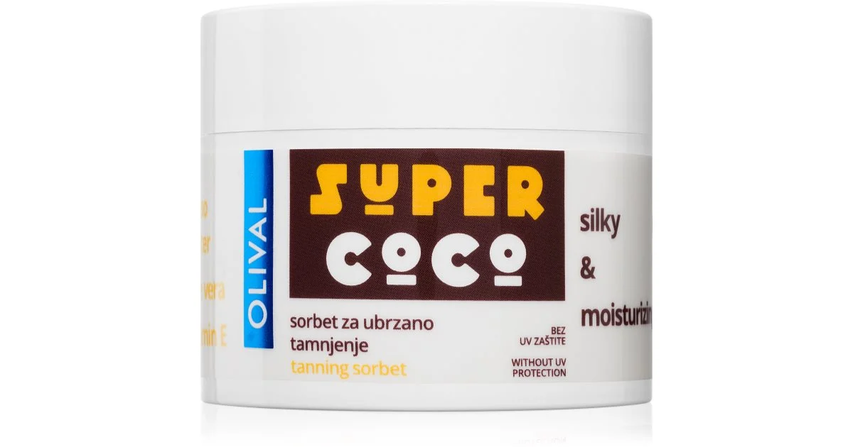 Olival SUPER Coco acqua sorbetto idratante corpo per accelerare l'abbronzatura 100 ml