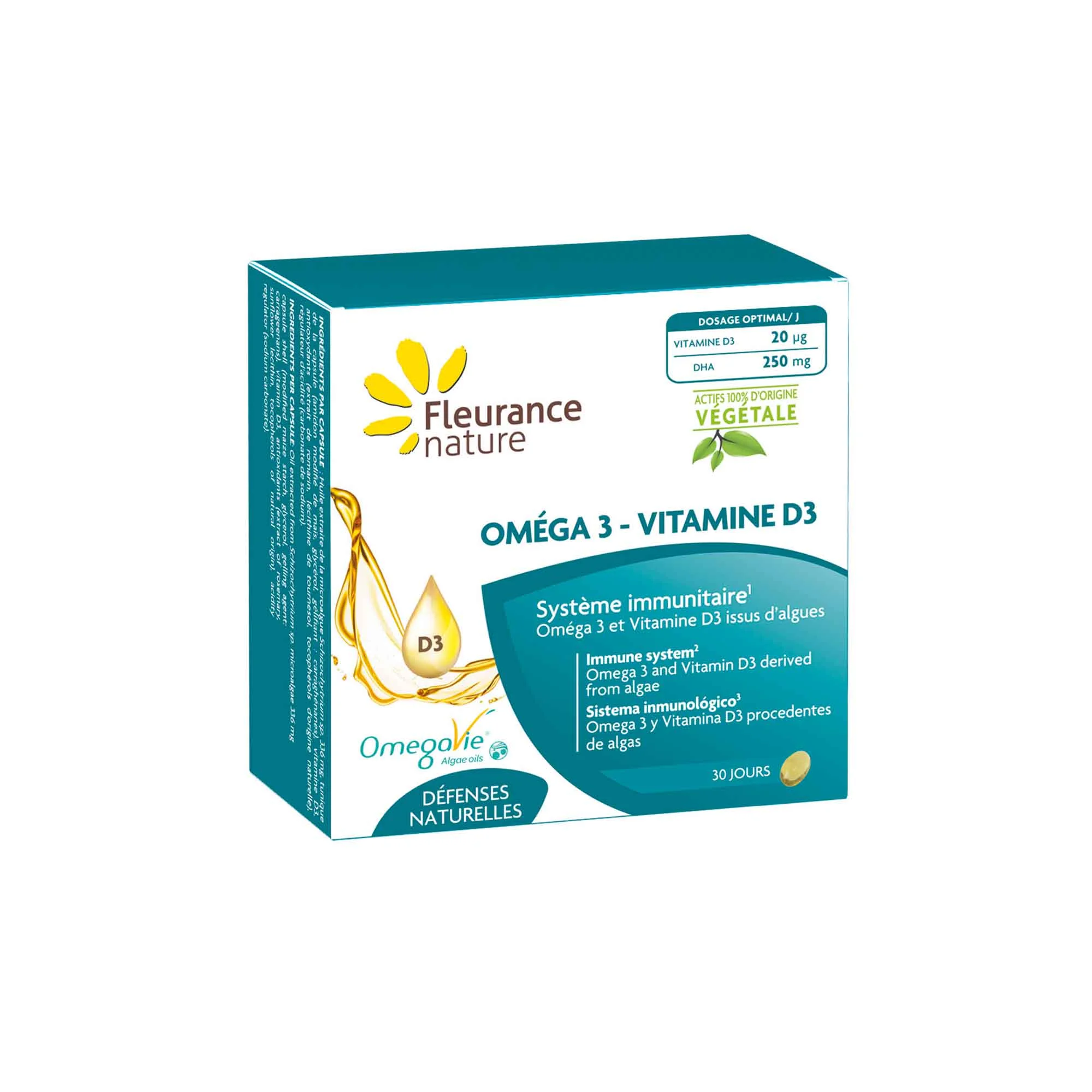 Fleurance Nature Omega 3 e vitamina D3 30 capsule
