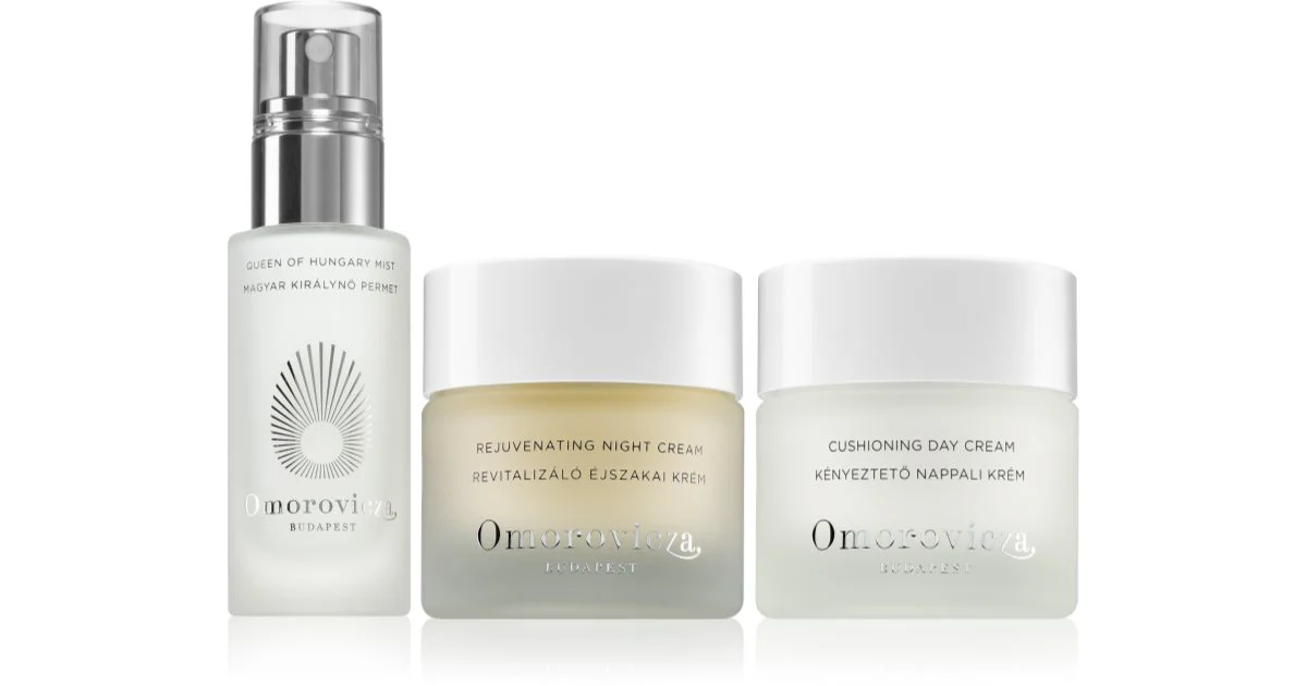 Omorovicza Hero giorno e notte Set confezione regalo crema giorno ringiovanente 50ml + crema notte anti-age 50 ml + spray rinfrescante per il viso 30 ml