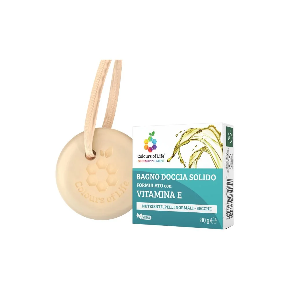 Optima naturals Colours of Life Bagno Doccia Solido alla Vitamina E, 80 g