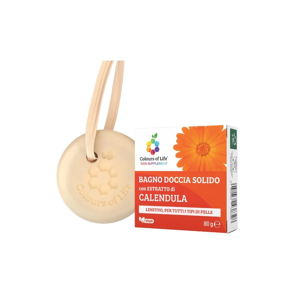 Optima naturals Colours of Life Bagno Doccia Solido alla Calendula, 80 g