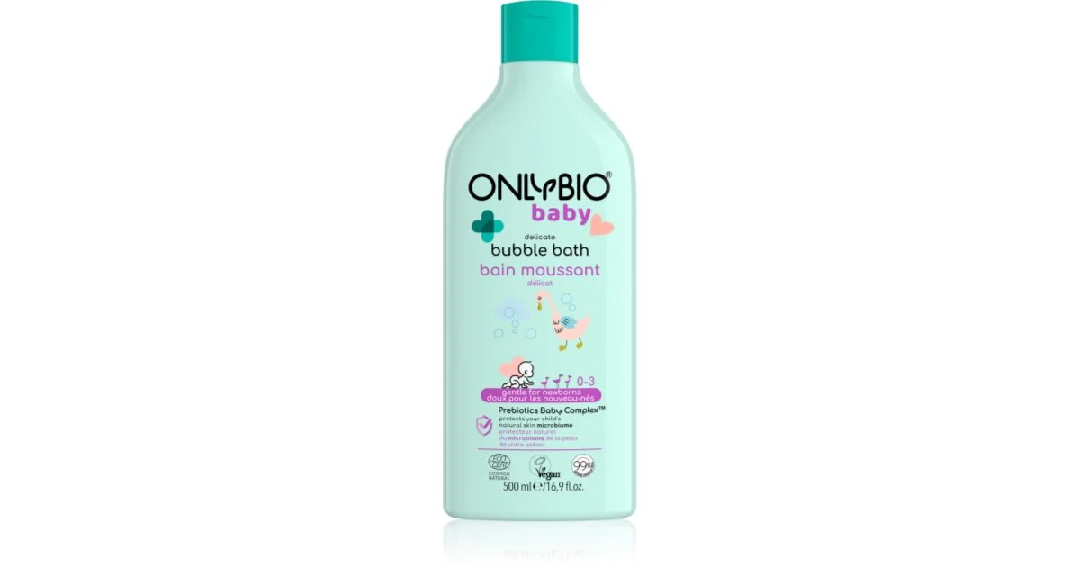 OnlyBio Baby bagno effervescente delicato e gel detergente per neonati 500 ml