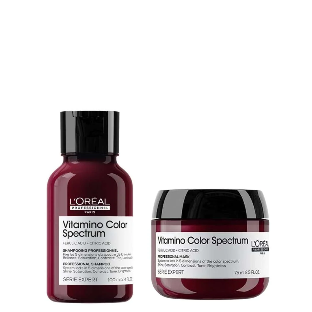 SERIE EXPERT VITAMINO COLOR SPECTRUM SHAMPOO 100 ML. + VITAMINO COLOR SPECTRUM MASK 75ML