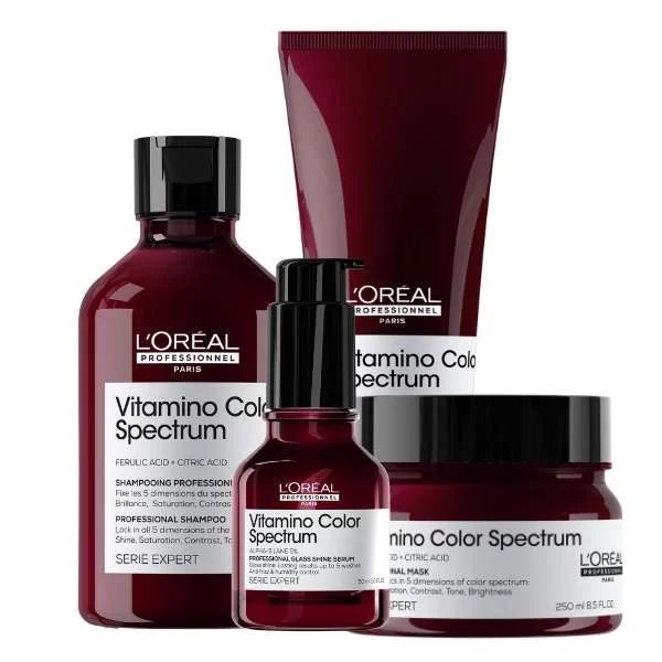 SERIE EXPERT VITAMINO COLOR SPECTRUM SHAMPOO 300 ML.+ MASK 250 ML + SERUM 50 ML + CONDITIONER 200ML
