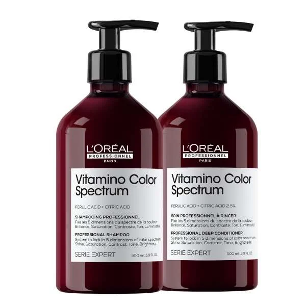 SERIE EXPERT VITAMINO COLOR SPECTRUM SHAMPOO 500 ML. + SPECTRUM CONDITIONER 500 ML.