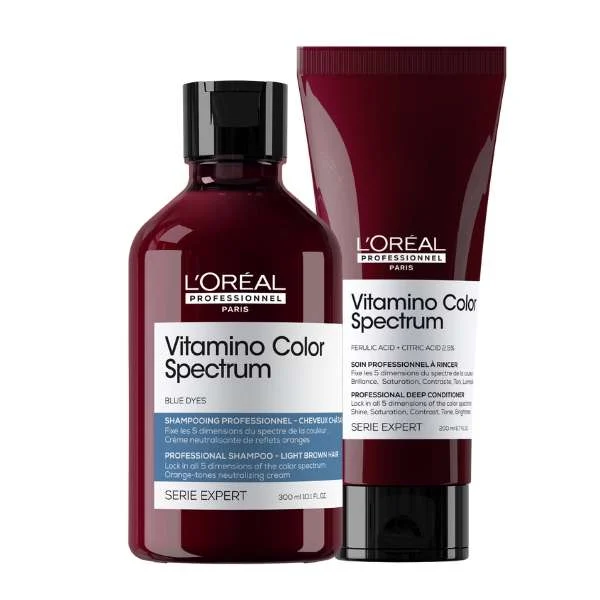 SERIE EXPERT VITAMINO COLOR SPECTRUM BLUE DYES SHAMPOO 300 ML. + SPECTRUM CONDITIONER 200 ML.