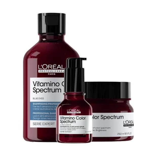 SERIE EXPERT VITAMINO COLOR SPECTRUM BLUE DYES SHAMPOO 300 ML. + MASK 250ML + SERUM 50ML