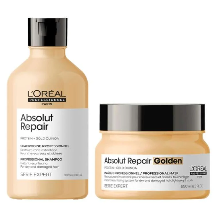 SERIE EXPERT ABSOLUT REPAIR SHAMPOO 300 ML. + MASCHERA GOLDEN 250 ML.
