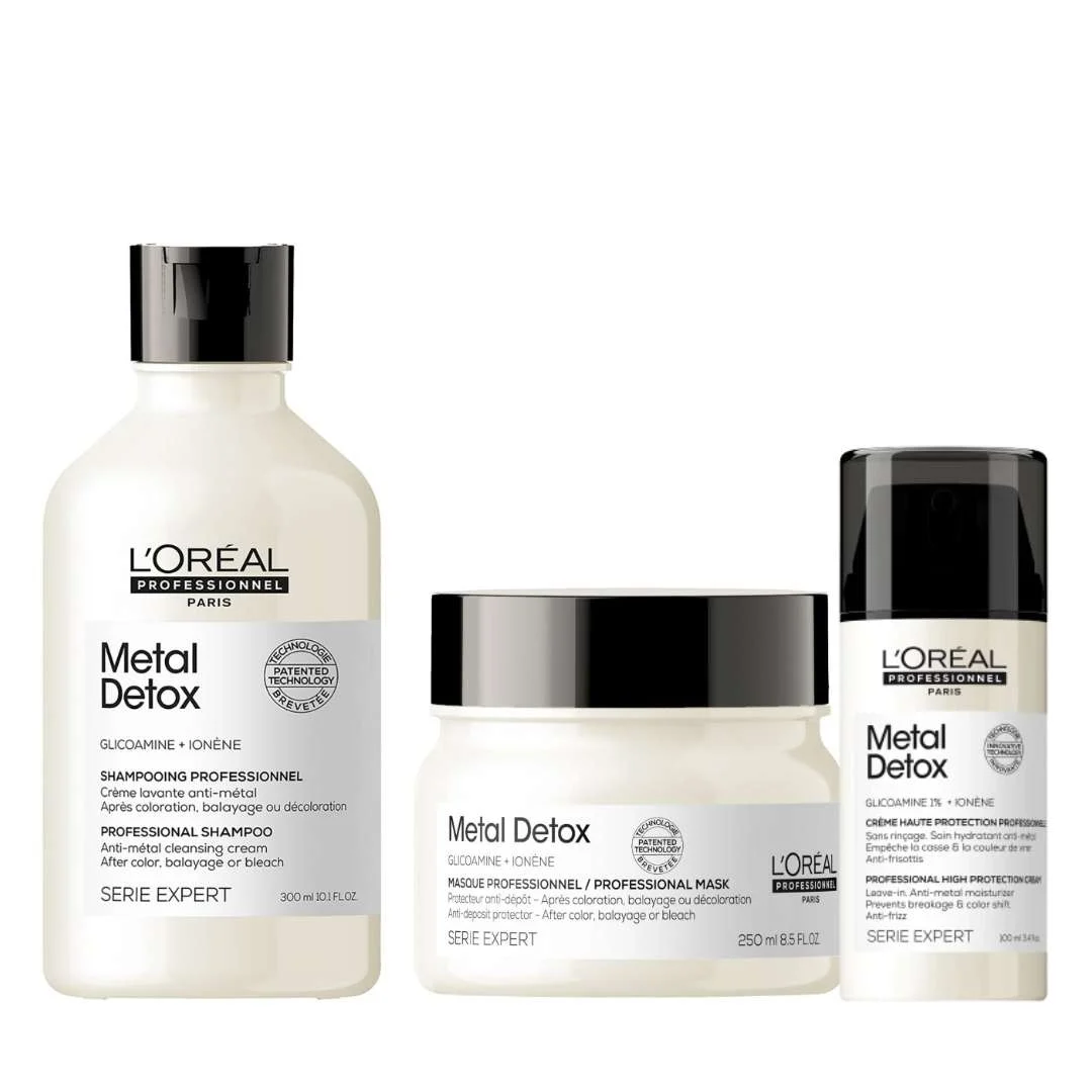SERIE EXPERT METAL DETOX SHAMPOO 300 ML. + METAL DETOX MASCHERA 250 ML. + METAL DETOX CREMA LEAVE-I