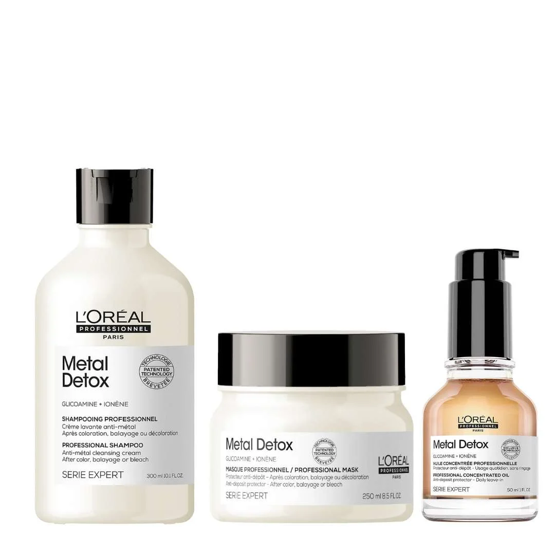SERIE EXPERT METAL DETOX SHAMPOO 300 ML. + METAL DETOX MASCHERA 250 ML. + METAL DETOX OLIO CONCENTR