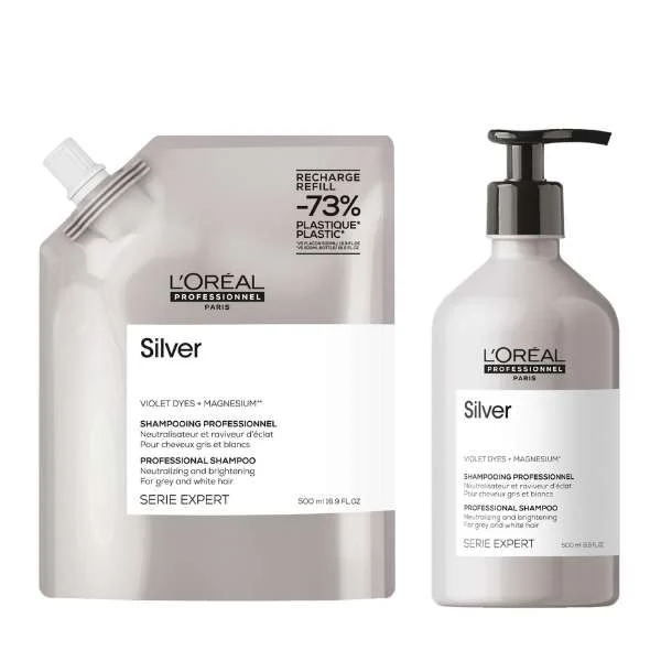 SERIE EXPERT SILVER SHAMPOO 500 ML. + REFILL