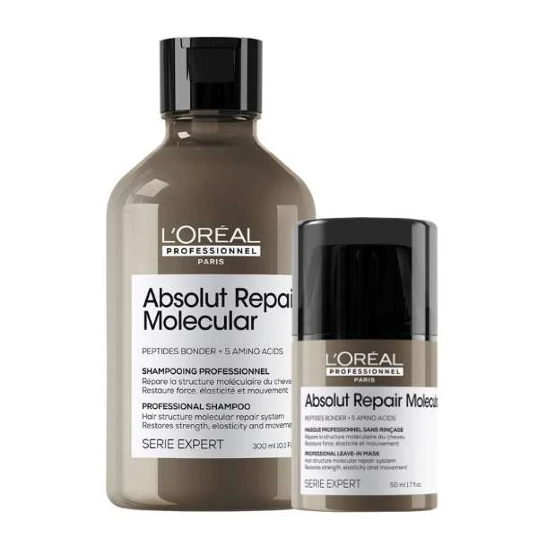 SERIE EXPERT ABSOLUT REPAIR MOLECULAR PROFESSIONAL SHAMPOO 300 ML + MOLECULAR LEAVE-IN MASK 50ML