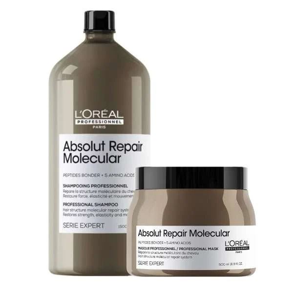 SERIE EXPERT ABSOLUT REPAIR MOLECULAR PROFESSIONAL SHAMPOO 1500 ML + MASK 500 ML
