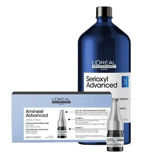 TRATTAMENTO PROFESSIONALE ANTICADUTA SERIE EXPERT – SHAMPOO 1500ML + FIALE AMINEXIL FORTIFICANTI