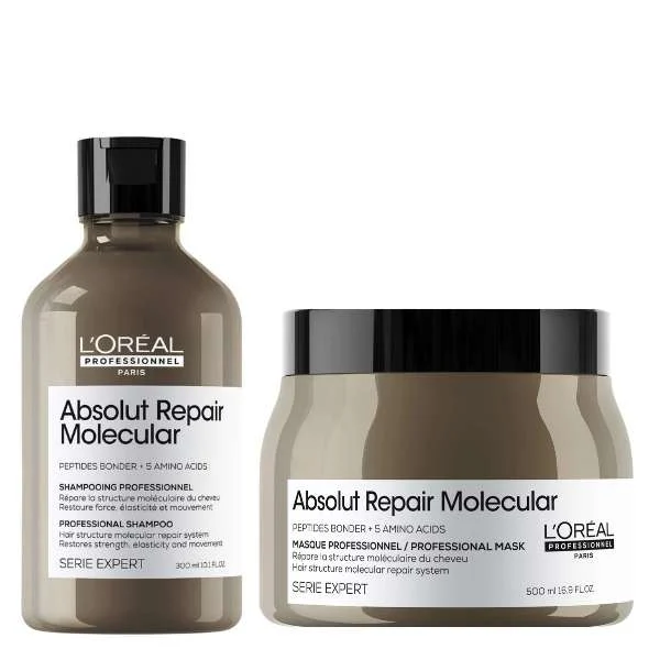 SERIE EXPERT ABSOLUT REPAIR MOLECULAR PROFESSIONAL SHAMPOO 300 ML + MASCHERA MOLECULAR 500ML