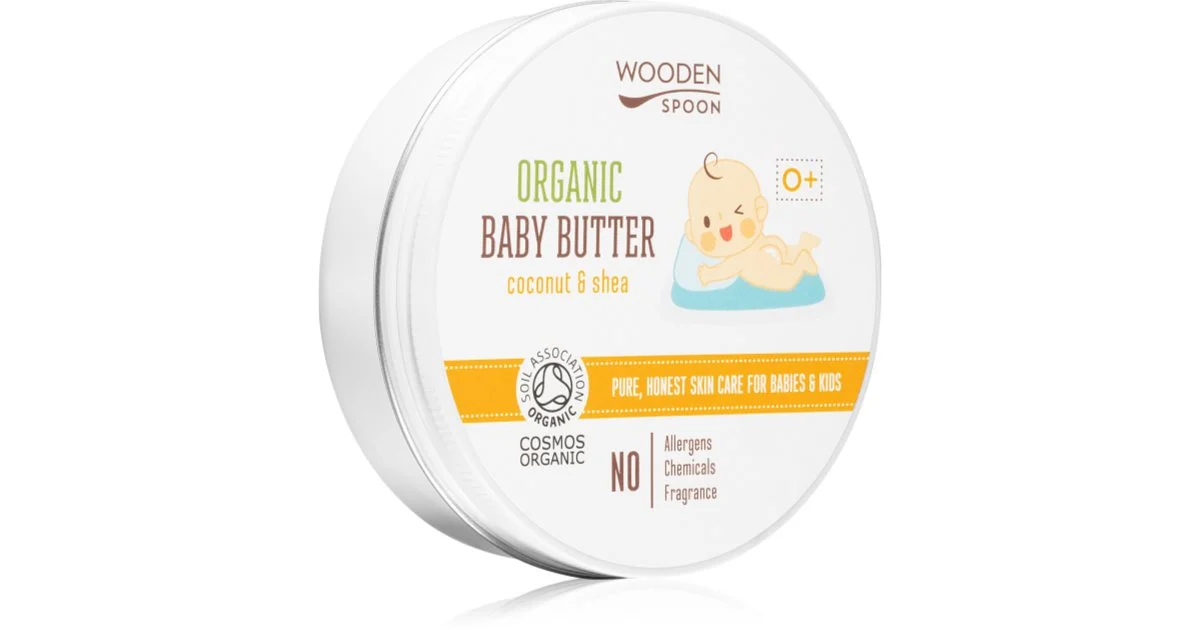 WoodenSpoon Organic cocco & karitè burro corpo per neonati 100 ml