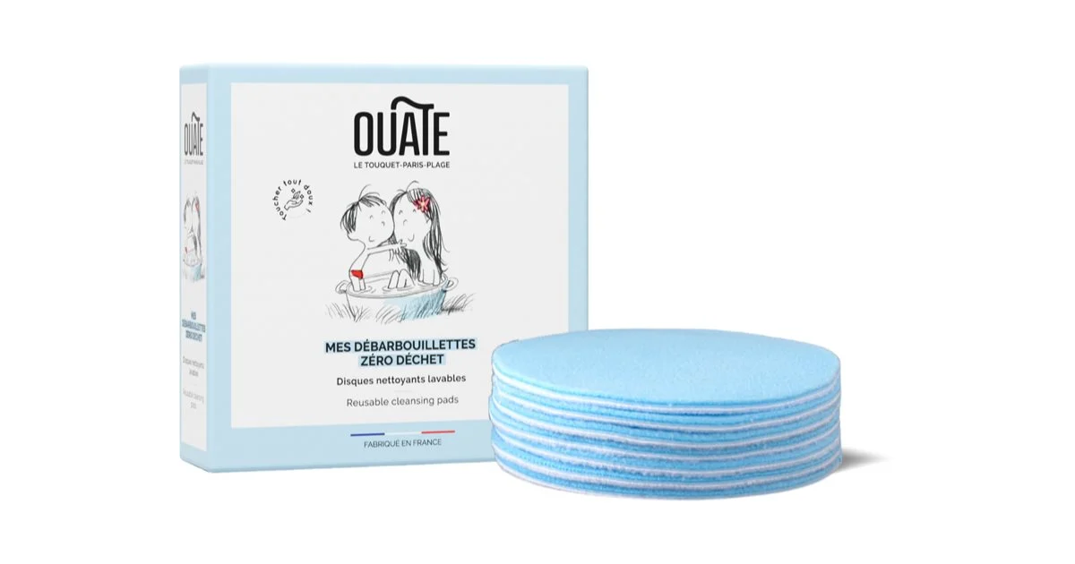 OUATE Pads dischetti struccanti riutilizzabili per bambini 7 pezzi