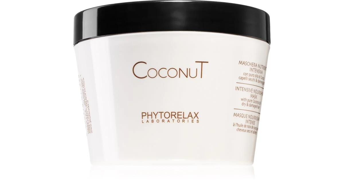Phytorelax Laboratories maschera idratante capelli con olio di cocco 250 ml