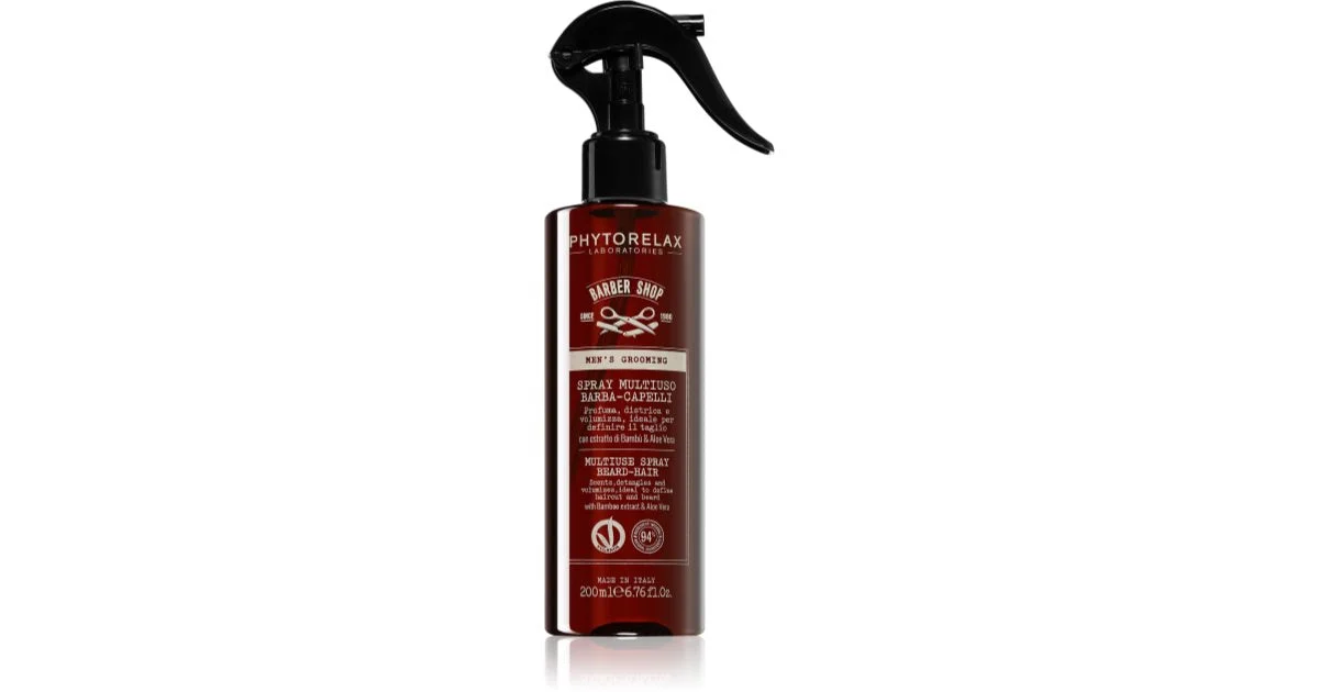 Phytorelax Laboratories Men's Grooming Barber Shop balsamo per capelli e barba in spray 200 ml
