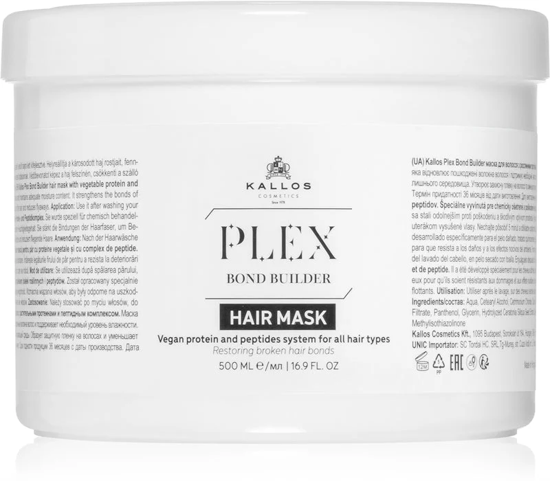 Kallos Plex maschera rigenerante per capelli rovinati, trattati chimicamente 500 ml