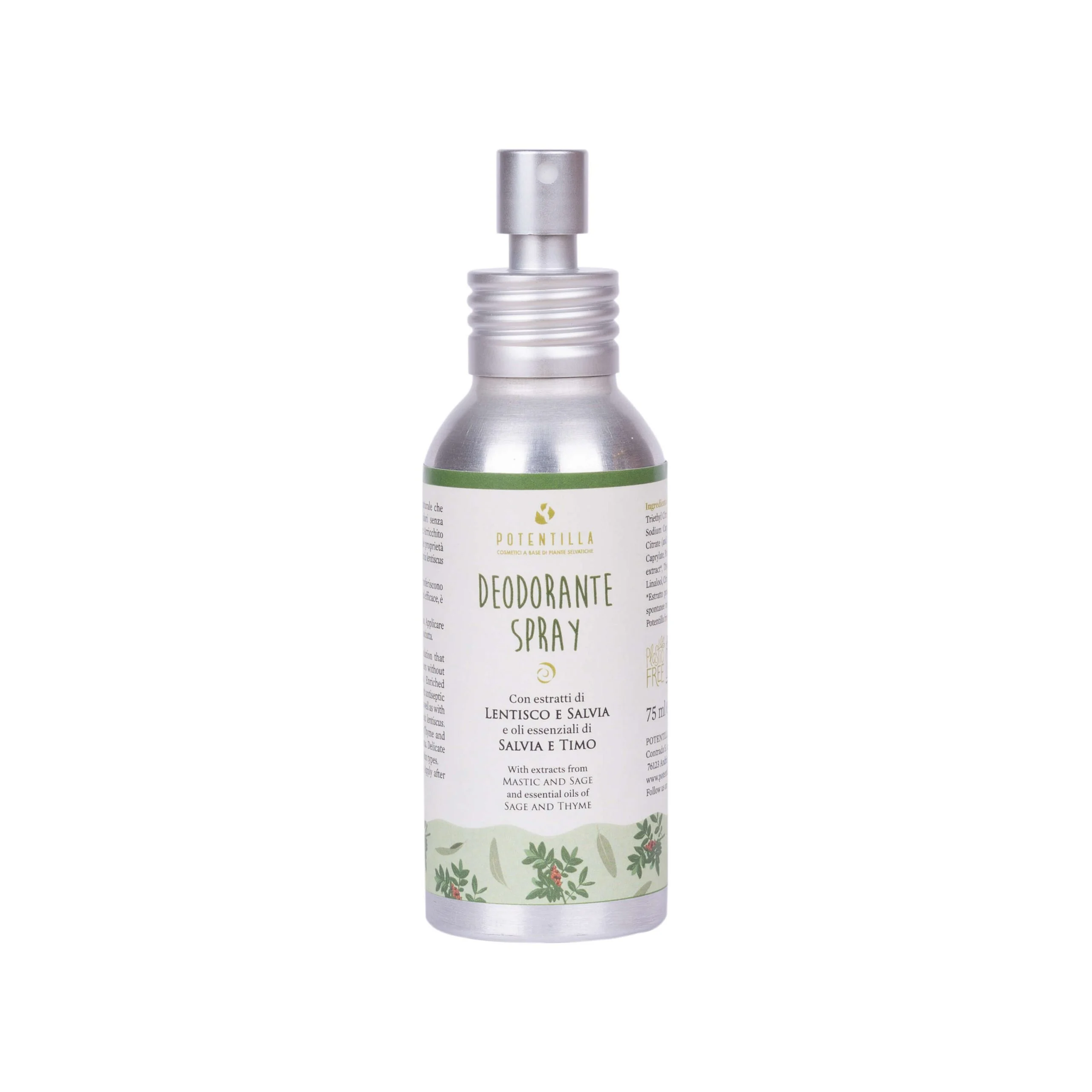 POTENTILLA Deodorante Spray – Lentisco e Salvia