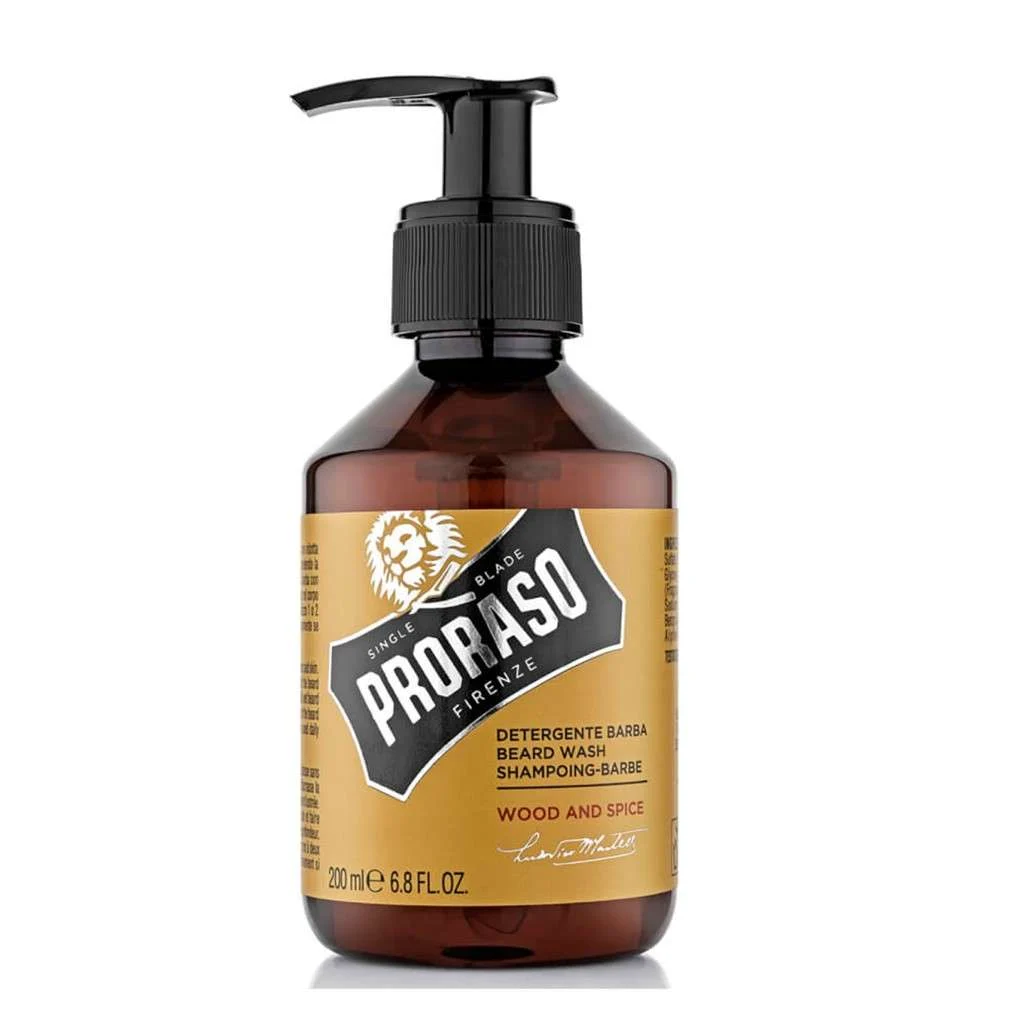PRORASO PRO WOOD AND SPICE SHAMPOO DETERGENTE BARBA 200 ML.