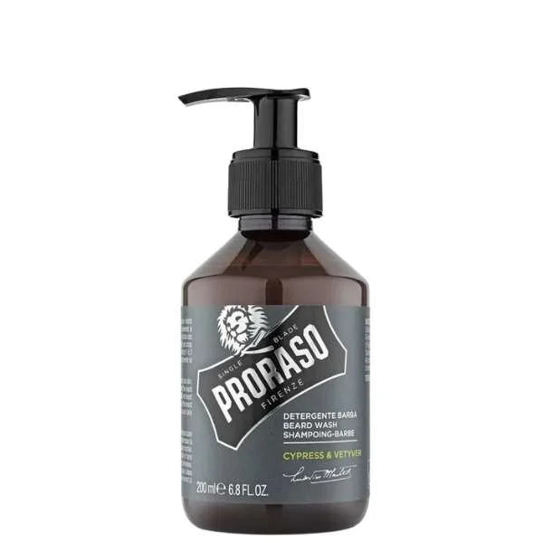 PRORASO PRO CYPRESS & VETYVER SHAMPOO DETERGENTE BARBA 200 ML.