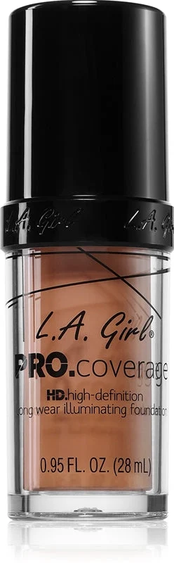 L.A. Girl Cosmetics PRO. Coverage fondotinta liquido illuminante colore Warm Beige 28 ml