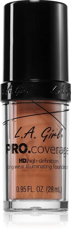 L.A. Girl Cosmetics PRO. Coverage fondotinta liquido illuminante colore Tan 28 ml