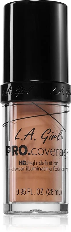 L.A. Girl Cosmetics PRO. Coverage fondotinta liquido illuminante colore Nude Beige 28 ml