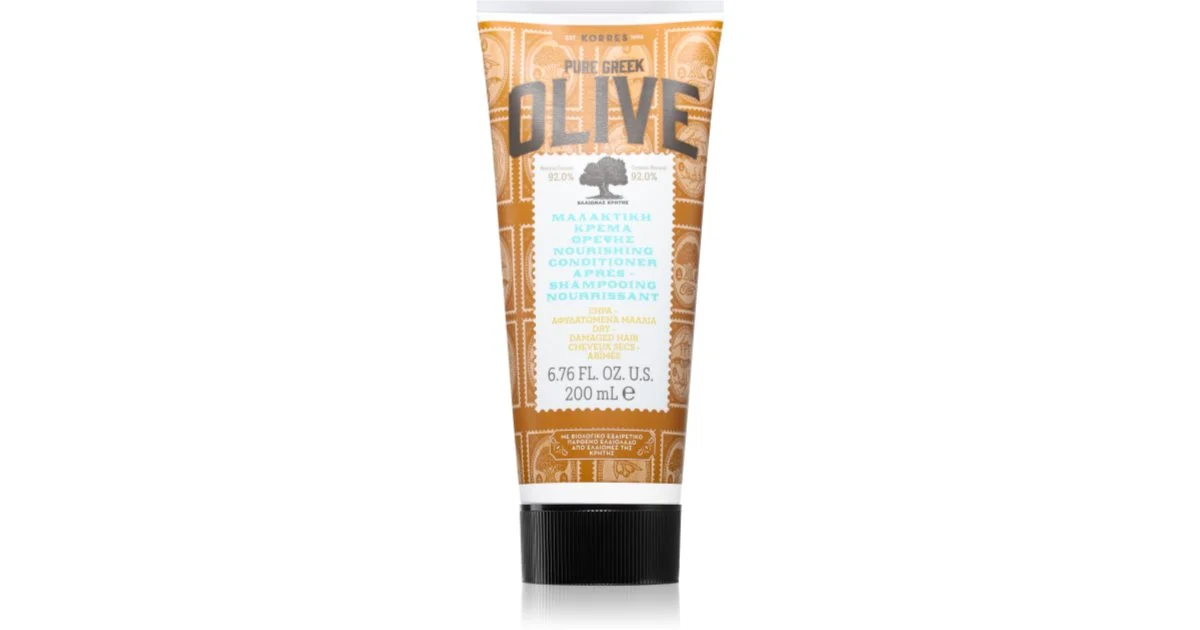 Korres Pure Greek Olive balsamo per capelli secchi e danneggiati 200 ml