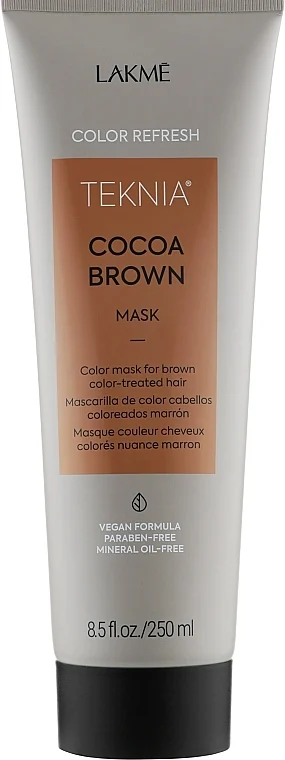 Maschera colorante per capelli castani