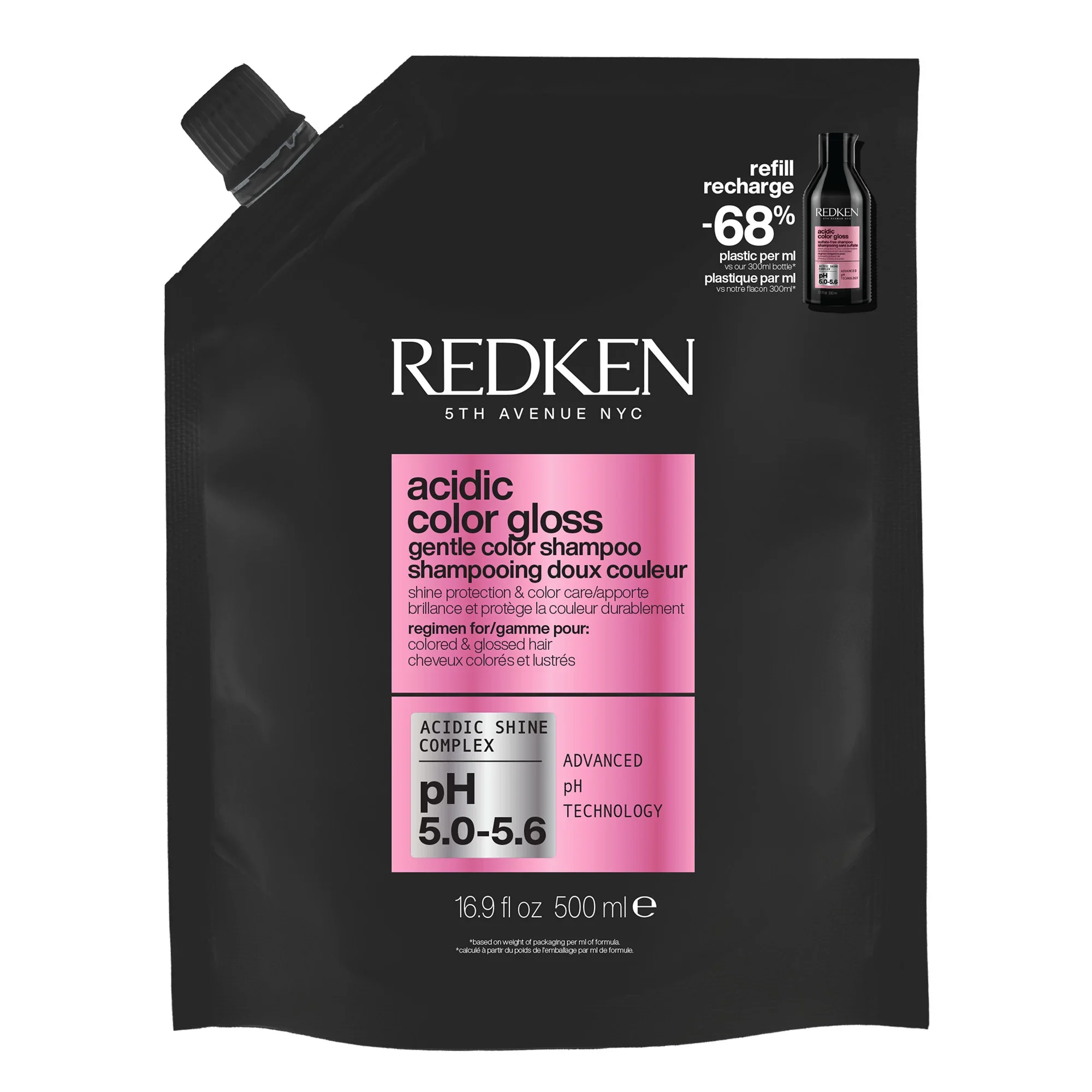 REDKEN ACIDIC COLOR GLOSS SHAMPOO REFILL 500ML