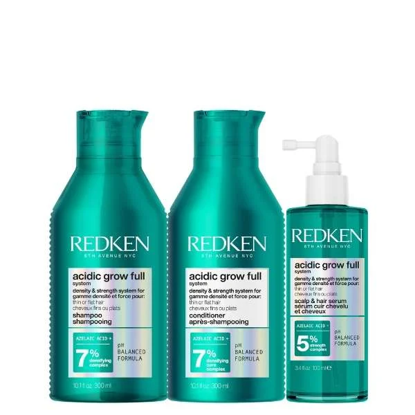 REDKEN ACIDIC GROW FULL SYSTEM SHAMPOO 300 ML + CONDITIONER 300 ML + SERUM 100 ML