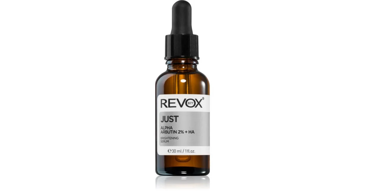 Revox B77 Just Alpha Arbutin 2% + HA siero illuminante per viso e collo 30 ml