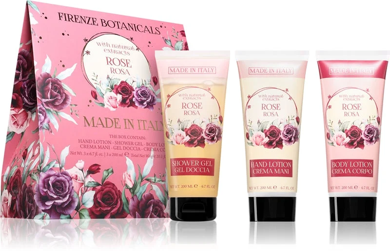 La Florentina Rose Crema per le mani, gel doccia e lozione per il corpo confezione regalo