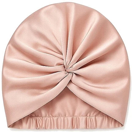 Turbante in seta per capelli, oro rosa