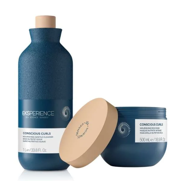 EKSPERIENCE CONSCIOUS CURLS CLEANSER 1000 ML + CURLS HAIR MASK 500 ML