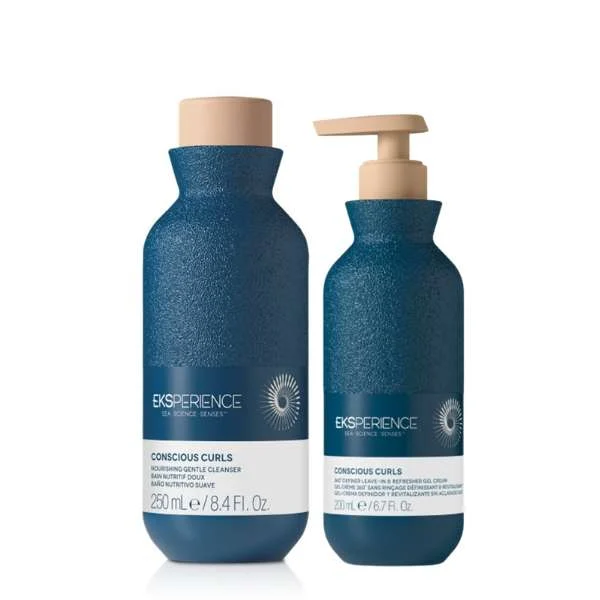 EKSPERIENCE CONSCIOUS CURLS CLEANSER 250 ML + CONSCIOUS CURLS LEAVE IN DEFINER REFRESHER 200 ML