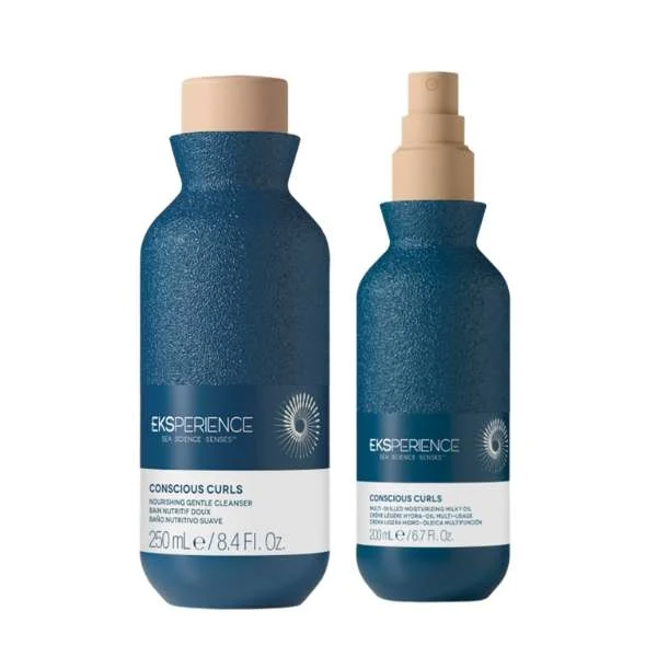 EKSPERIENCE CONSCIOUS CURLS CLEANSER 250 ML + CONSCIOUS CURLSCURLS MILK OIL SPRAY 200 ML