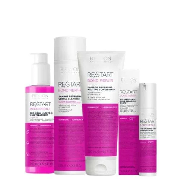 RESTART BOND REPAIR KIT- PRE-SHAMPOO + SHAMPOO + CONDITIONER + DROPS