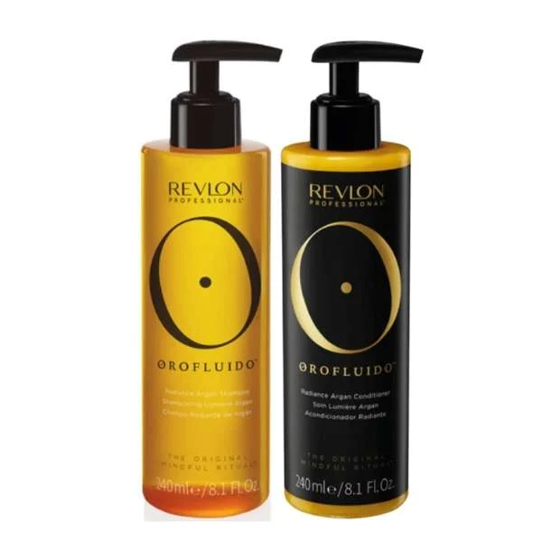 OROFLUIDO RADIANCE ARGAN SHAMPOO 240 ML. + OROFLUIDO RADIANCE ARGAN CONDITIONER 240 ML.