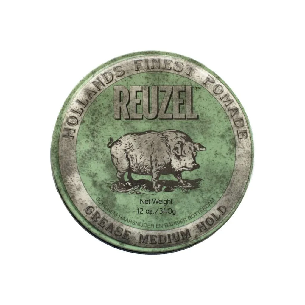 REUZEL GREEN POMADE GREASE MEDIUM HOLD 340 GR.