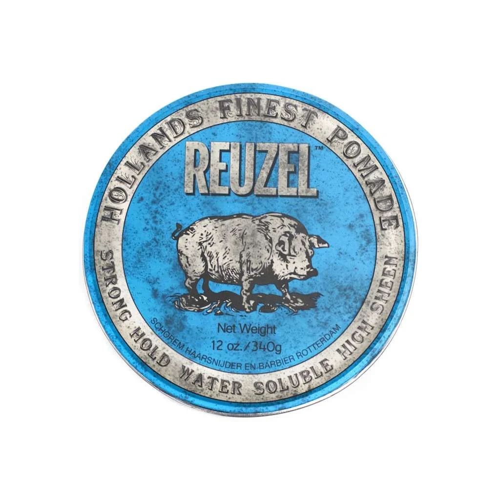 REUZEL BLUE POMADE WATER SOLUBLE STRONG HOLD HIGH SHEEN 340 GR.