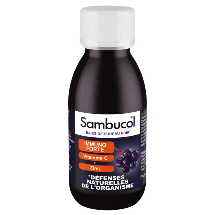 Sambucol Immuno Forte - Bacche di Sambuco Nero - Difese Naturali - Gusto Frutti Rossi Sciroppo 120ml