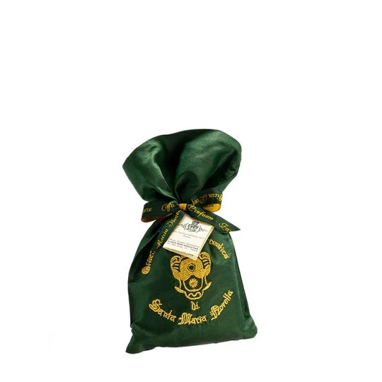 Santa Maria Novella Pot Pourri Borsa in Seta Ricamata verde