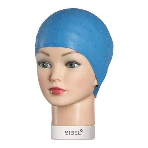 RUBBER CUFFIA MECHES IN GOMMA BLU
