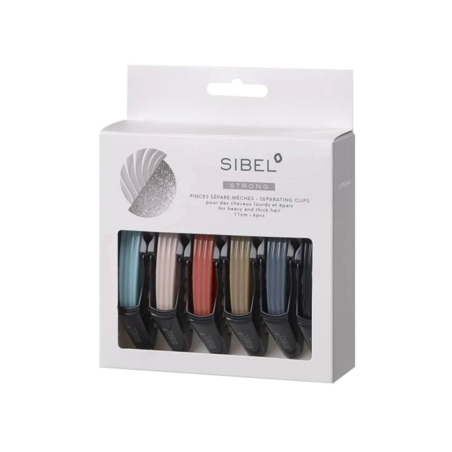 PINZA SEPARA-CIOCCHE FORTE COLORI ASSORTITI 11cm CONFEZIONE 6 PZ.